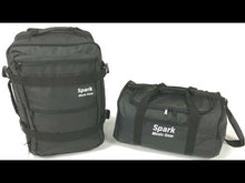 Load and play video in Gallery viewer, Packing the Spark Music Gear PA in a Roll-aboard and Shoulder Duffle
